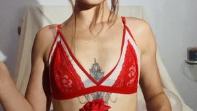 Valentine's Day Erotic Backstage Tease: Naughty Innocent Smiles, Intense Gaze & Sensual Exhales â€“ No Nude