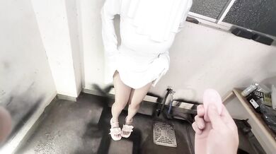 Outdoor creampie sex with a big-breasted slut ghost from the countryside