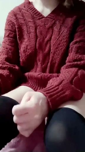 Knit X Knee High X White Full Back Panties