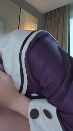 Key moment from &quot;Femdom Vtuber Cosplayer, Melt-your-brain slow sex with a teasing.&quot;