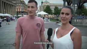 HITZEFREI Hot brunette Holly Banks picked up for a one night stand