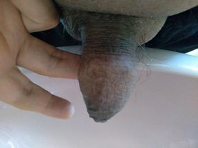 Watch my cock piss with dedication