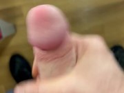 Straight Guy Jerking Dressing Room Trying Not To Get Caught Verbal Moaning Big Dick Cumshot Public