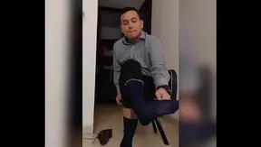 Colombian Goddess Shows Off Sheer Stockings For Foot Worship After Work