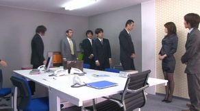 Asian Babe Screams During Hardcore Gangbang in Office Setting