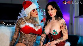 Evilyn Ink and Misha Montana have some Christmas fun