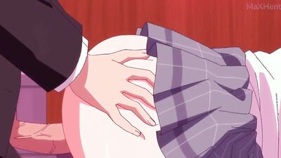 Horny Student gets a First-time creampie from her pervy teacher in classroom Hentai