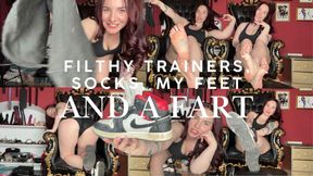 Filthy trainers Socks My feet, And a fart