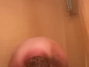 23 Y/o Small Cock Chub taking Steaming Hot Shower!