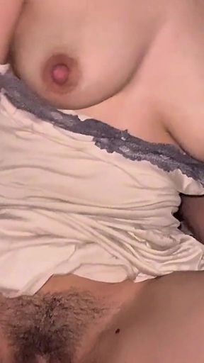 I Squirt Milk on the Dildo and Shove It in My Pussy