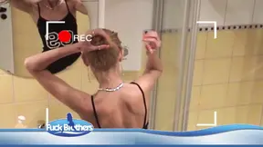 French blonde gets a facial after intense fuck