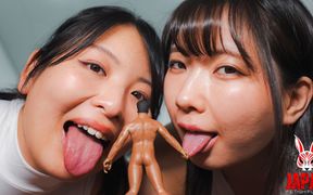 You Ended up Inside the Mouths of Two Japanese Giantesses - Mouth Fetish - Yui Nonan, Tsugumi Matsuzaka