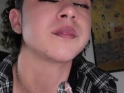 FtM Sloppy Blowjob Sucking with Fangs!