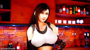 Tifa's Sweet Nectar Sucks Old Man's Soul Out of His Throat!