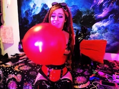 latex umbra balloon play and pop in latex and boots xxx