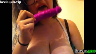 Sloppy Drool Blowjob &amp; Tittyfuck from Teen with Glasses- Kezia420 - Kezia Slater - 2014 - Huge Tits