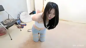 Chinese Bondage - Hogtied In Jeans