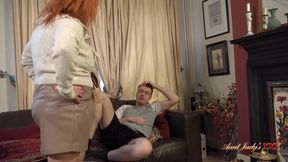 AuntJudysXXX - 56yo Busty mature redhead melanie makes a deal with her step-nephew