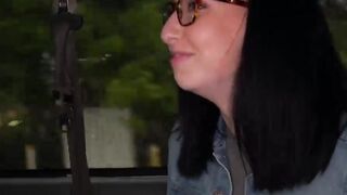Cute chick Scarlett gets her pussy banged in the bus