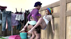 Jamaican Futa Stepmom Anal Fuck Stepdaughter in the backyard - sassycomics