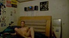 19 years old pale skin college girl masturbates with juice bottle