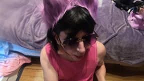 Daphne Pours Cum on Her Face and Rubs It All Over Her Lips