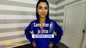 Samy blue gi ju jitsu selfdefense lesson
