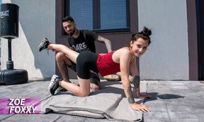 Zoe Foxxy - Fucking Is Exercise - Yoga Session Interrupted By His Big Hard Dick - Hardcore Outdoor Yoga Sex