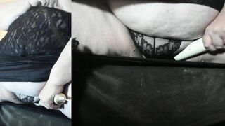 Lacy Upskirt Massager Joy - SSBBW Crossdresser