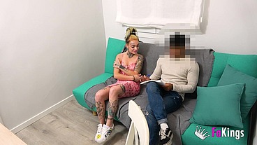Tattooed girl Lady Medusa does her best to fuck her coach