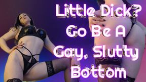 Little Dick? Go Be A Gay, Slutty Bottom