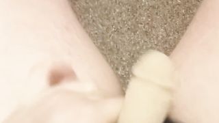 FTM masturbating and fapping off with packer