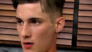 Cute nervous and adorable twink Elijah West jerking it off
