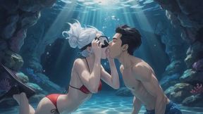 Underwater Fetish Stories #8B: Breathplay in the Deep Pool Cave (Animated)