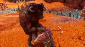 Gay furry monster 3D big cock minotaur anal creampie