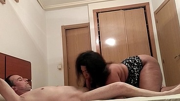 Ebony BBW Stepdaughter Fucks Hard with Stepdad on holiday