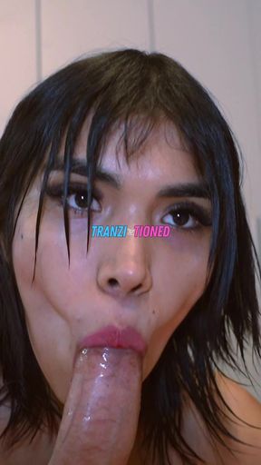 Peruvian Trans Babe Sucks Dicks Sensually