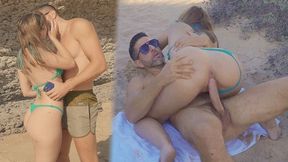 Antonio Mallorca Picks Up a White Bubble Butt on the Beach