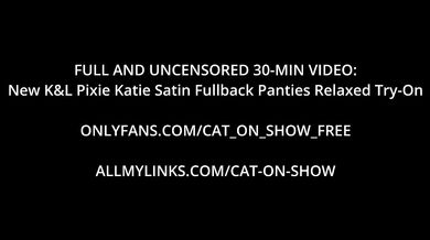 Pink shiny full back panties try on haul for panty lovers