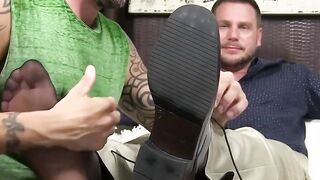 MaleFeetXXX.com - Jock's manly feet tease in a sensual tickling scene