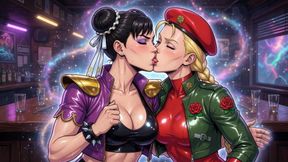 Cammy and Chun Li Kissing Ai