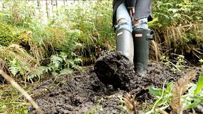 Hunter Boots in Deep Mud - 4K