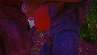 Furry with huge dicks gave my wife double penetration