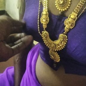 Tamil couple liplock face lick boob show