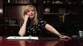 Pretty blonde Angela Attison licks pussy of job hopeful