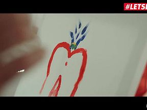 Letsdoeit - Cute Russian Teen Evelina Darling Bangs With Her Friend On The Artist Studio