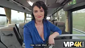 Gorgeous Large Titted Lady Is Banging In The Bus