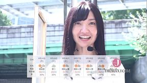 Kana Kijima, weather caster for a local station, makes her pornographic debut.