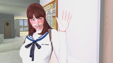 FUTANARI STUDENT HUMILIATES AND FUCKS HER FRIEND HARD IN THE TOILET OF THE SCHOOL (SIMS + ANIME HENTAI + SFM)