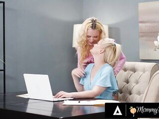 MAMMA'S GAL - eighteen yo Khloe Kingsley EATS OUT Stepmom Charlotte Stokely Out of Getting Caught!